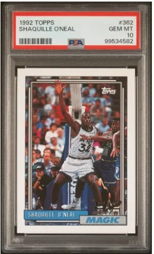 1992 TOPPS 362 SHAQUILLE O'NEAL front